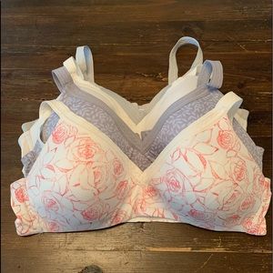 Warner’s Wireless Seamless T-Shirt Bras size Lot of 4 in HTF size 38B